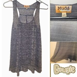 Mudd Women's Shimmering Gray Tank Top Racerback Style Size Large